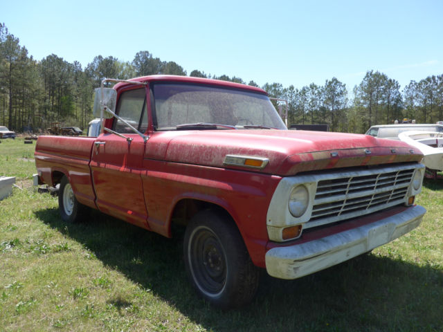 1969 Red Ford F-150 Standard Cab Pickup
