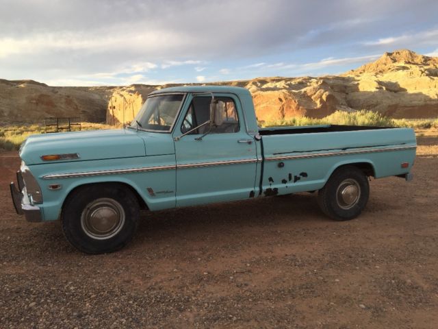1969 Orange Ford F-250 Standard Cab Pickup
