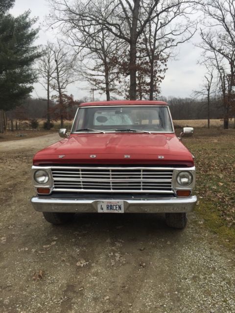 1969 Red Ford F-250 Standard Cab Pickup
