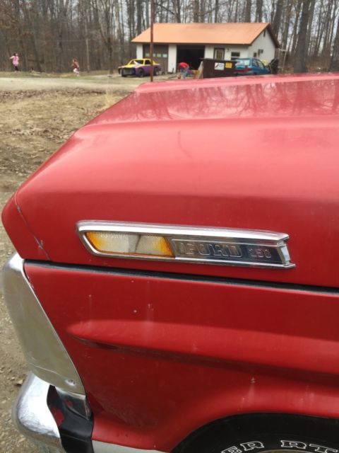 1969 Red Ford F-250 Standard Cab Pickup