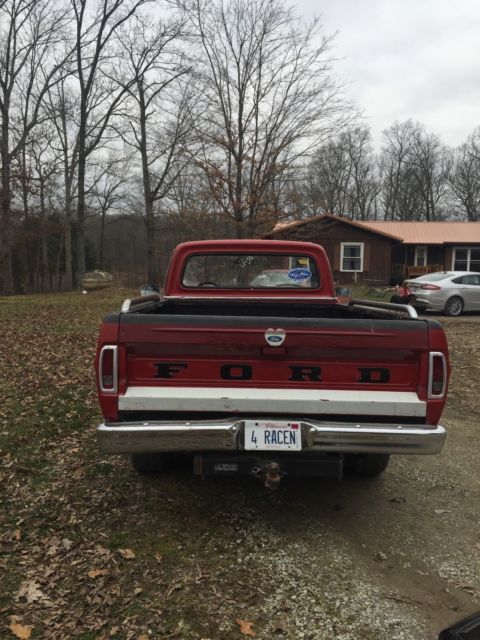 1969 Red Ford F-250 Standard Cab Pickup