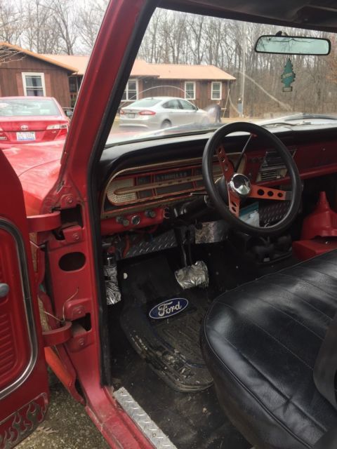 1969 Red Ford F-250 Standard Cab Pickup