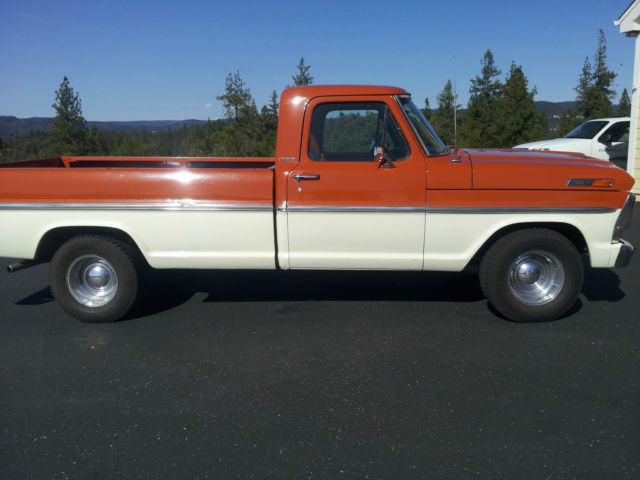 1969 Orange Ford F-100 Standard Cab Pickup