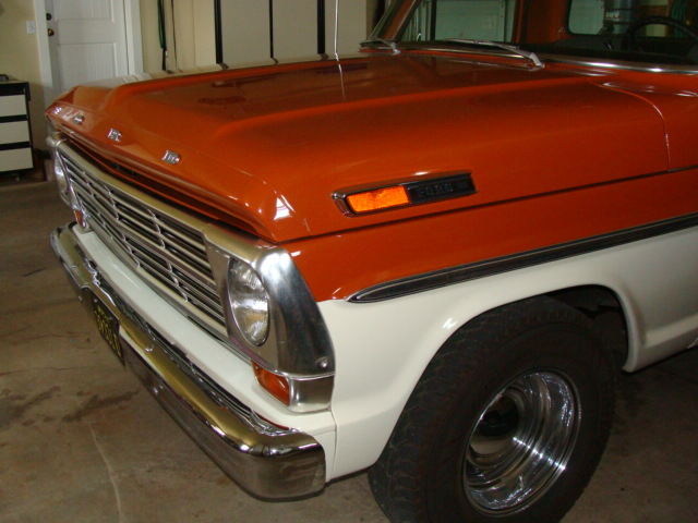 1969 Orange Ford F-100 Standard Cab Pickup