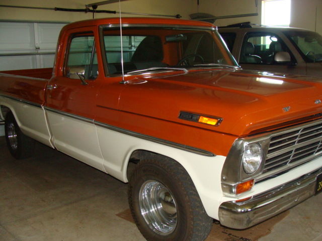 1969 Orange Ford F-100 Standard Cab Pickup