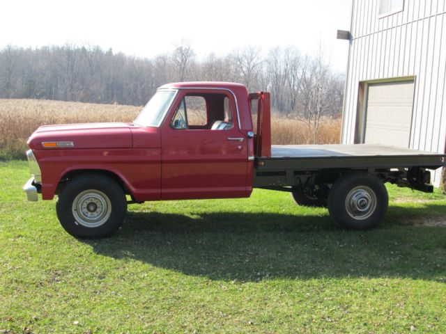 1969 Red Ford F-250 Stake Bed