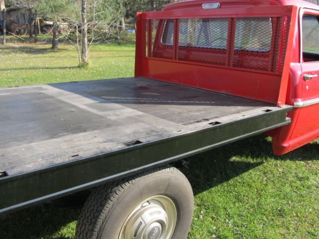 1969 Red Ford F-250 Stake Bed