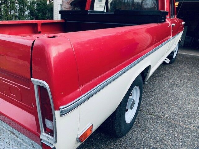1969 red/white Ford F-250 Standard Cab Pickup