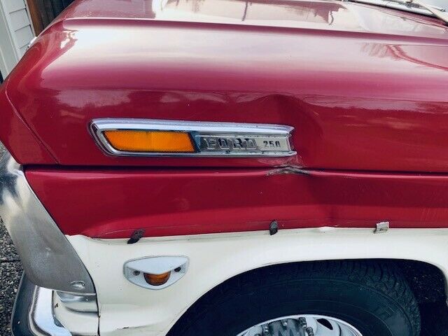 1969 red/white Ford F-250 Standard Cab Pickup