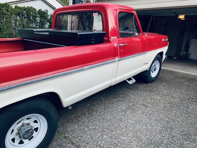 1969 red/white Ford F-250 Standard Cab Pickup