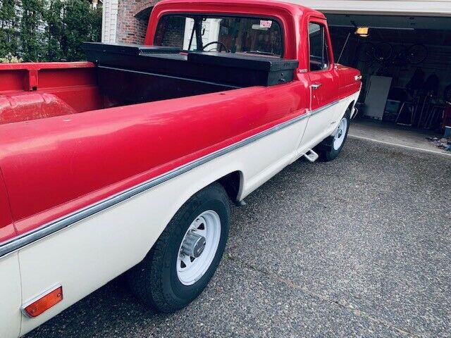 1969 red/white Ford F-250 Standard Cab Pickup