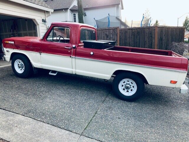 1969 red/white Ford F-250 Standard Cab Pickup