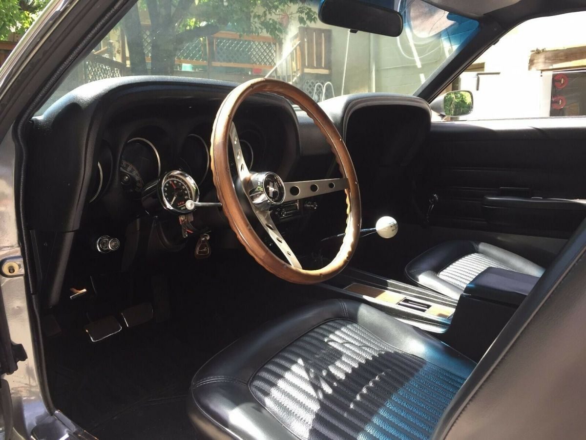 1969 metallic flake gunmetal/grey Ford Mustang Fastback