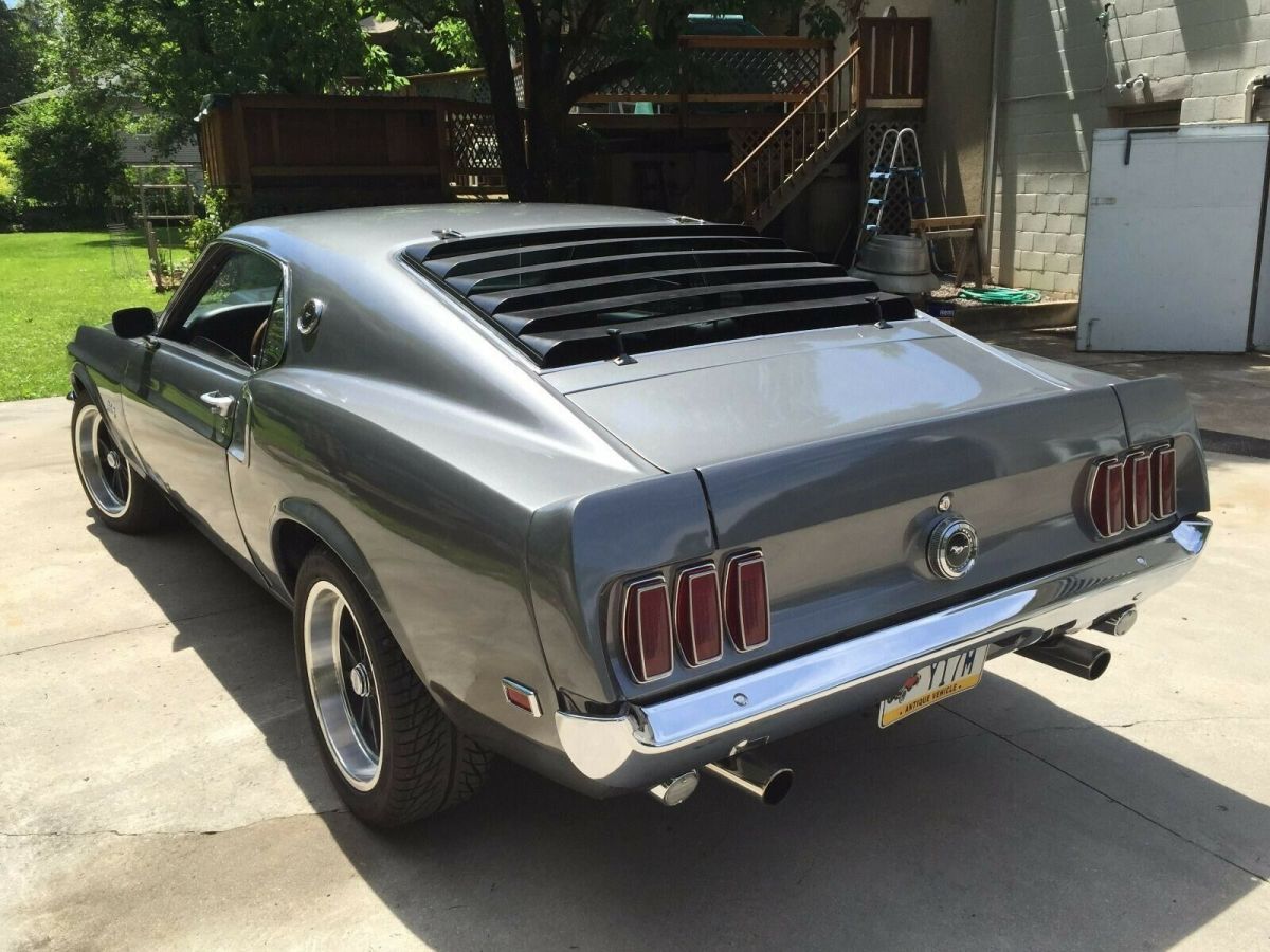 1969 metallic flake gunmetal/grey Ford Mustang Fastback