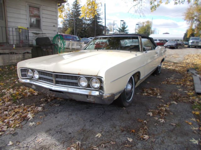 1969 cream Ford Galaxie Convertible
