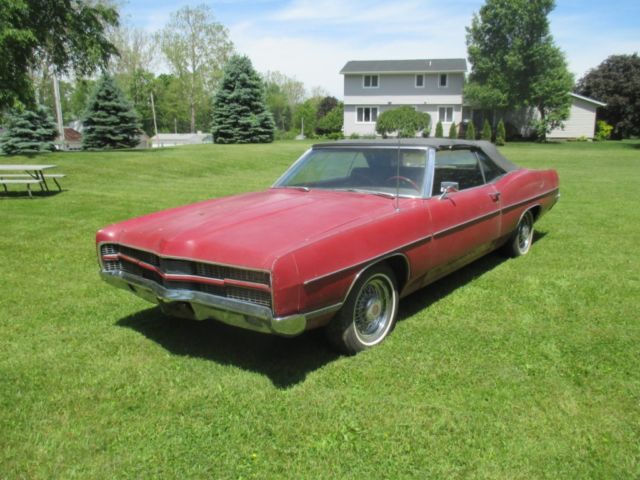 1969 Red Ford Galaxie Convertible