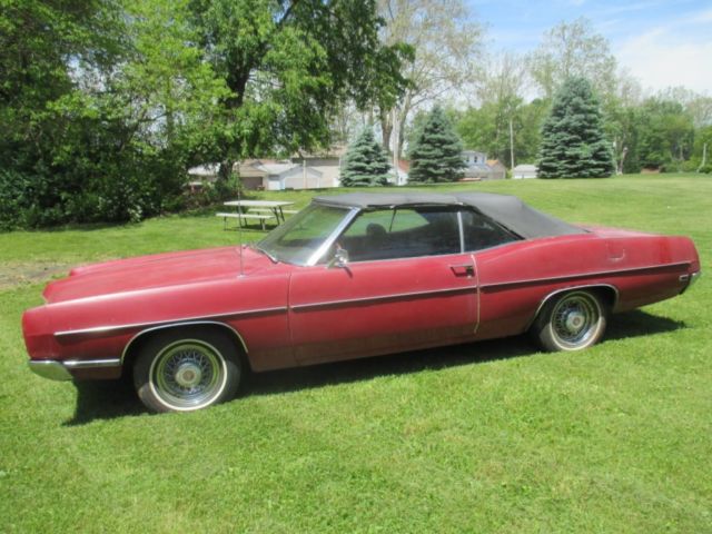 1969 Red Ford Galaxie Convertible