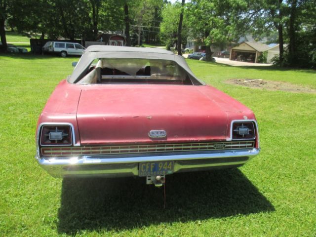 1969 Red Ford Galaxie Convertible