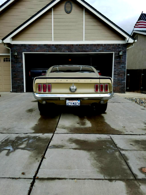 1969 Gold Ford Mustang Fastback