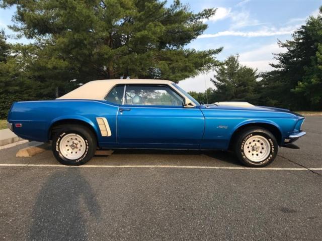 1969 Blue Ford Mustang Convertible