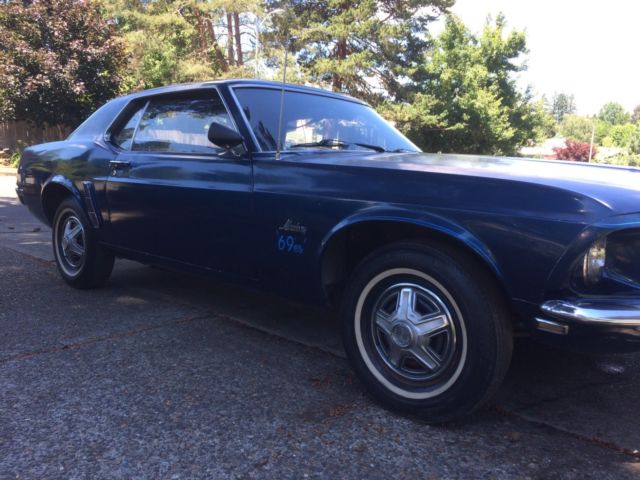1969 Blue Ford Mustang Coupe