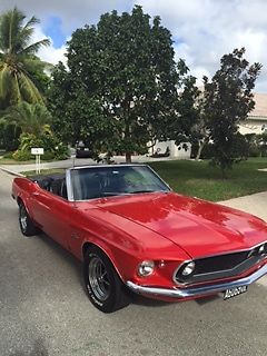 1969 Red Ford Mustang Convertible