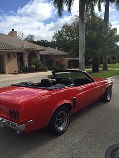 1969 Red Ford Mustang Convertible