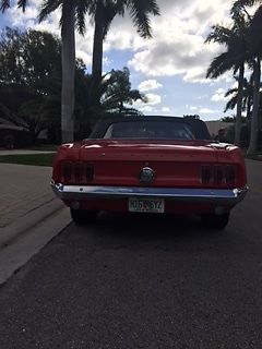 1969 Red Ford Mustang Convertible