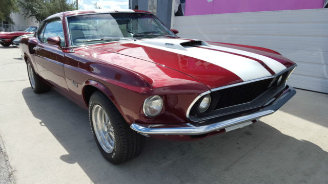 1969 Maroon Ford Mustang