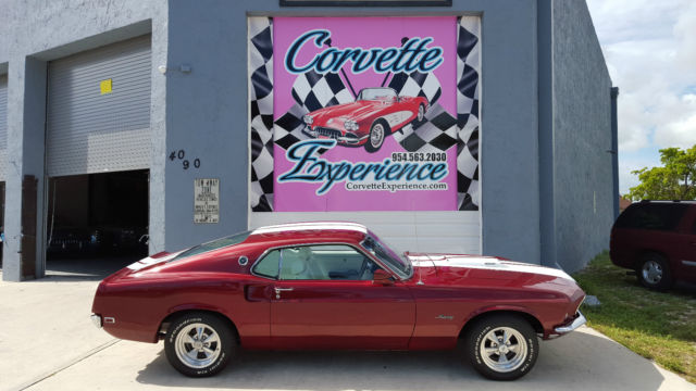 1969 Maroon Ford Mustang