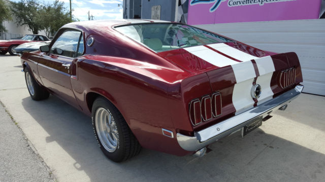 1969 Maroon Ford Mustang
