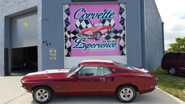 1969 Maroon Ford Mustang