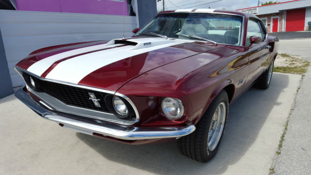 1969 Maroon Ford Mustang