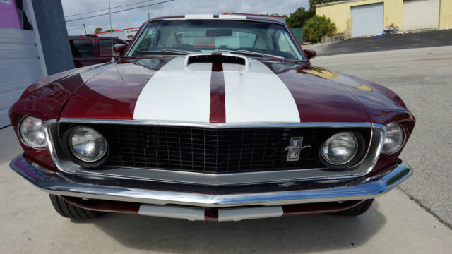 1969 Maroon Ford Mustang