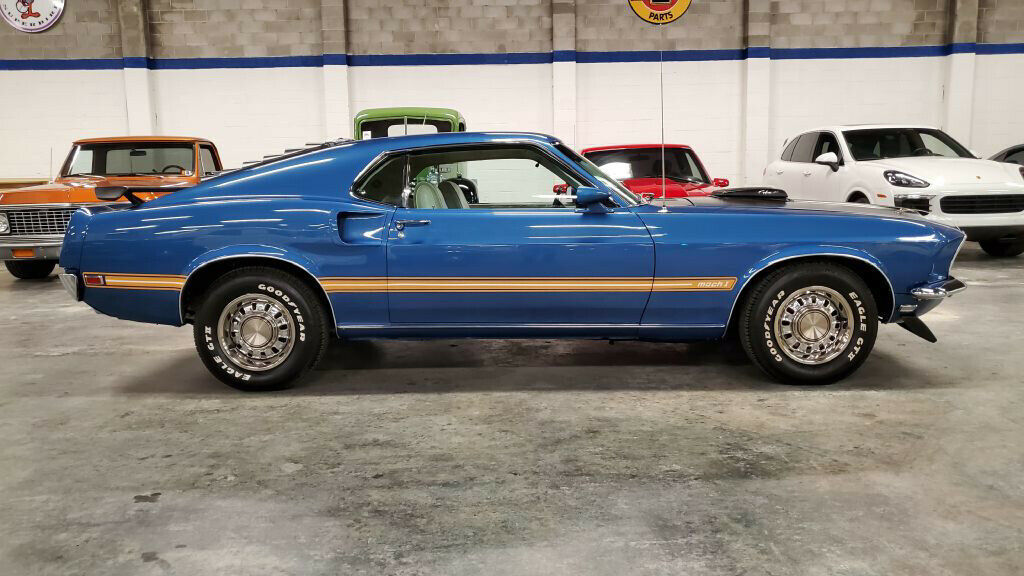 1969 Blue Ford Mustang