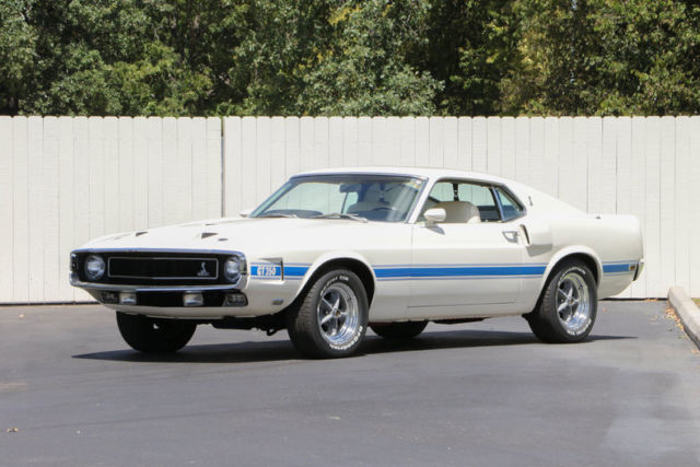 1969 White Ford Mustang Fastback