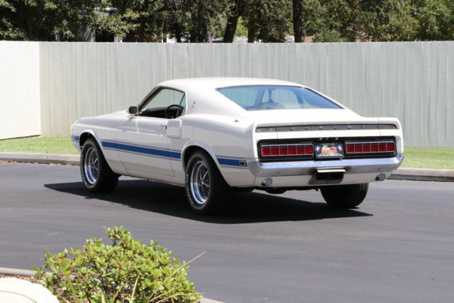 1969 White Ford Mustang Fastback