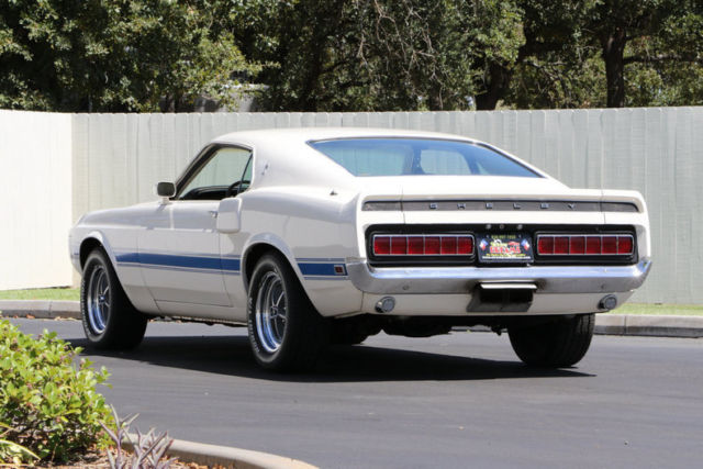 1969 White Ford Mustang Fastback