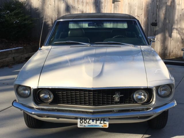1969 White Ford Mustang Coupe