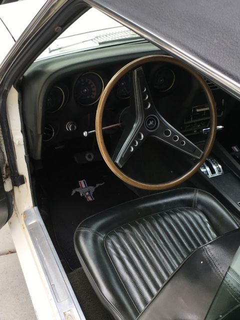 1969 White Ford Mustang Coupe