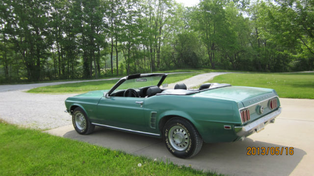 1969 Green Ford Mustang Convertible