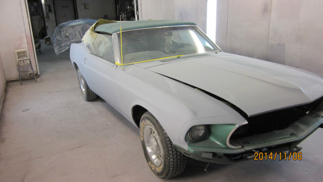 1969 Green Ford Mustang Convertible