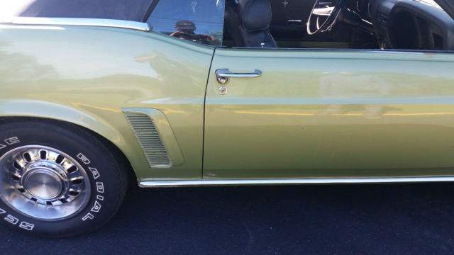 1969 Green Ford Mustang Convertible