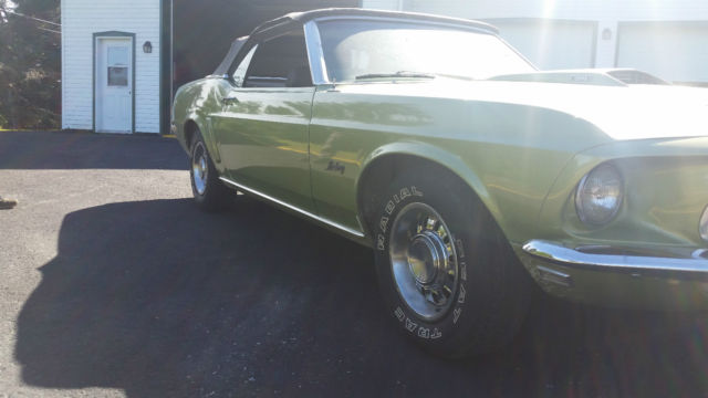 1969 Green Ford Mustang Convertible