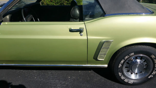 1969 Green Ford Mustang Convertible