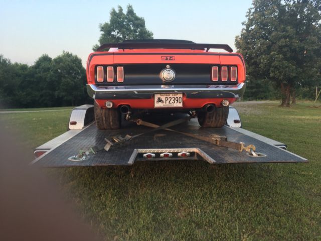 1969 Orange Ford Mustang Fastback
