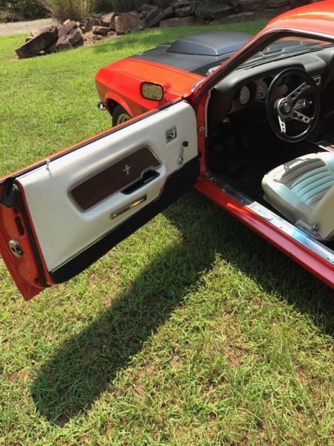 1969 Orange Ford Mustang Fastback