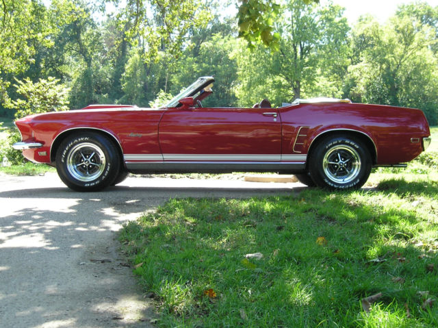 1969 Red Ford Mustang Convertible