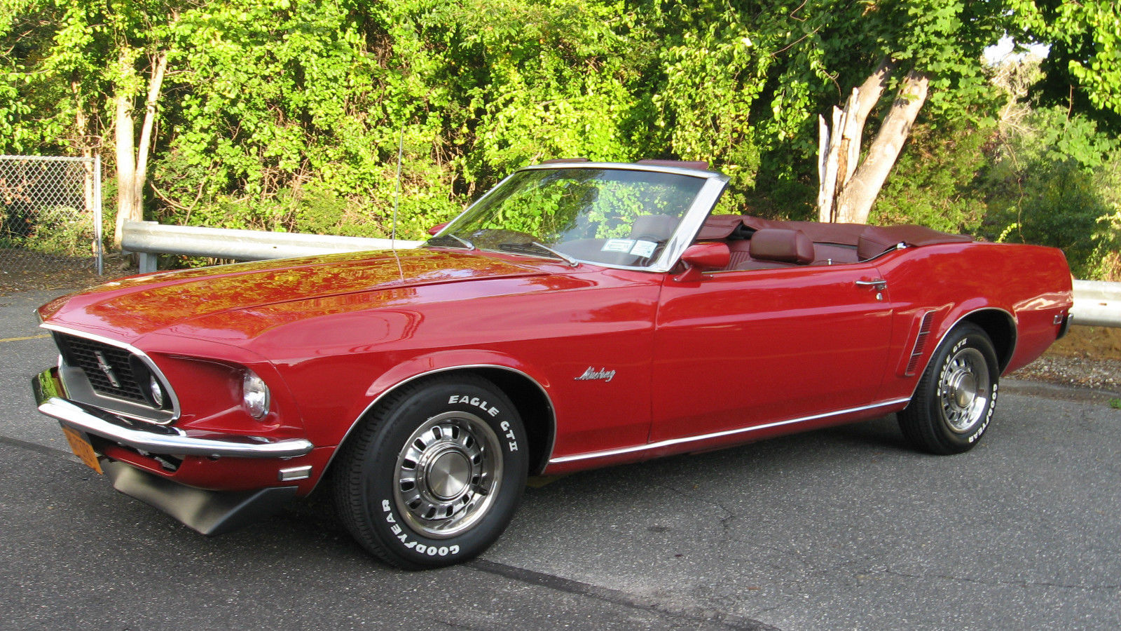 1969 Red Ford Mustang Convertible
