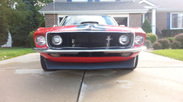 1969 Red Ford Mustang Convertible